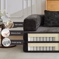 thumbnail image 6 of 78'' Convertible Folding Sofa Bed, Floor Sleeper Sofa Couch with Fixed-Shape Frame, Compression Comfy Couch, Boneless Modular Sectional Sofa, No Assembly Required, for Living Room, Bedroom, Black, 6 of 8