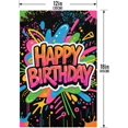 thumbnail image 2 of Happy Birthday Garden Flag 12x18 Double Sided Small Burlap Yard Banner Outdoor Birthday Party Decoration Yard Sign, 2 of 7