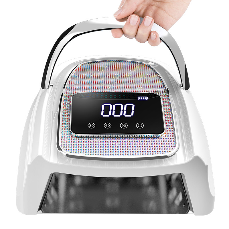 Rechargeable Portable Nail Lamp - UV/LED Nail Dryer with Reflective Interior, 48W Fast Curing for Gel Polish, Compact Design for Home & Travel Use