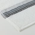 thumbnail image 5 of Mainstays Basic Bath Towel, Soft 100%  Cotton and Highly Absorbent Striped Bath Towel, White, 5 of 9