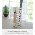 thumbnail image 2 of Yamazaki Home Umbrella Stand - Two Styles, White, Steel, Square,  Holds 4 umbrellas, No Assembly, 2 of 7