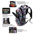 thumbnail image 5 of FORMRS Kids School Backpack Elementary Student Unisex Travel Bookbag with Reflective Stripes, Pink and Purple Flowers, 5 of 7