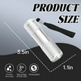 thumbnail image 5 of HIBIBUD 3.5" Mini Flashlight, Small UV LED Flashlight Battery Powered for Nail Curing, Silver, 5 of 7