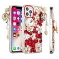thumbnail image 2 of For Apple iPhone 11 (6.1") Bling Clear Crystal 3D Full Diamonds Luxury Sparkle Rhinestone Hybrid Protective Cover ,Xpm Phone Case [ Ultimate Multi Ornament Red ], 2 of 4