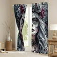 thumbnail image 3 of jejeloiu Gothic Horror Art Curtains Pack of 2 (42x84 Each),Dark Aesthetic Curtains Blackout,Spooky Halloween Bedroom Curtains For Girls Boys,Luxury Bedroom Decor, 3 of 5