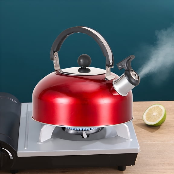 ACDANC 3.2 Quart Whistling Tea Kettle for Stove Top, Stainless Steel Teapot with Ergonomic Silicone Handle, 3L Water Boiler