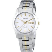 Seiko Men's SGG719P1, quartz,two tone,Stainless Steel Case and bracelet,Sapphire Crystal,day,date,100m WR,SGG719