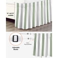 thumbnail image 3 of Sage Green Grey Stripe Wrap Around Bed Skirts for King Bed 16" Drop,Bed Skirt with Adjustable Elastic Belt Dust Ruffle Bed Valance for Bedroom Hotel Modern Farmhouse Vertical Striped Bed Frame Cover, 3 of 7