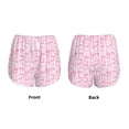 thumbnail image 3 of Balery Ribbon Bow Pantalones cortos deportivos para mujer con forro y dos bolsillos, elásticos, para entrenamiento, gimnasio, yoga-X-Large, 3 of 7