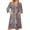Red(Vintage Floral Print), variant on Lightweight Robes for Women Zipper 3/4 Length Sleeve Summer Bathrobes for Women Zipper Front Knee Length Maple Leaf Print Plus Size Bathrobe Nightgown with Pockets White L