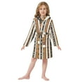thumbnail image 6 of FORMRS Niños Bathrobe Unisex Hooded Robe Soft Plush Pajamas Sleepwear, Size 2-3T, Abstract Dots, 6 of 7