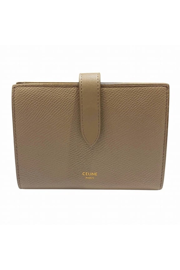 Pre-Owned CELINE Medium Strap Wallet 10B643 Bi-fold wallet for women (Good)