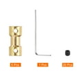 thumbnail image 3 of 5 Pack 3mm to 5mm Brass Shaft Coupling Joint Connector with Screws and Hex Wrench Flexible Motor Shaft Coupler, 3 of 6