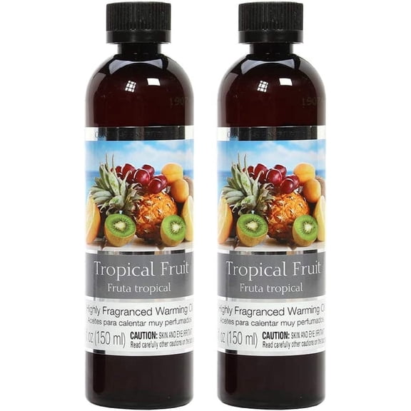 Hosley Set of 2, 5 oz Tropical Fruit Fragrance Warming Oils
