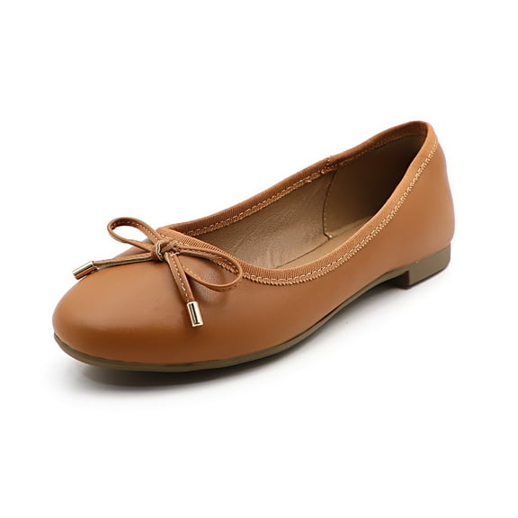 Women's Cushioned Insole Classic Bow Tie Ballerina Flat