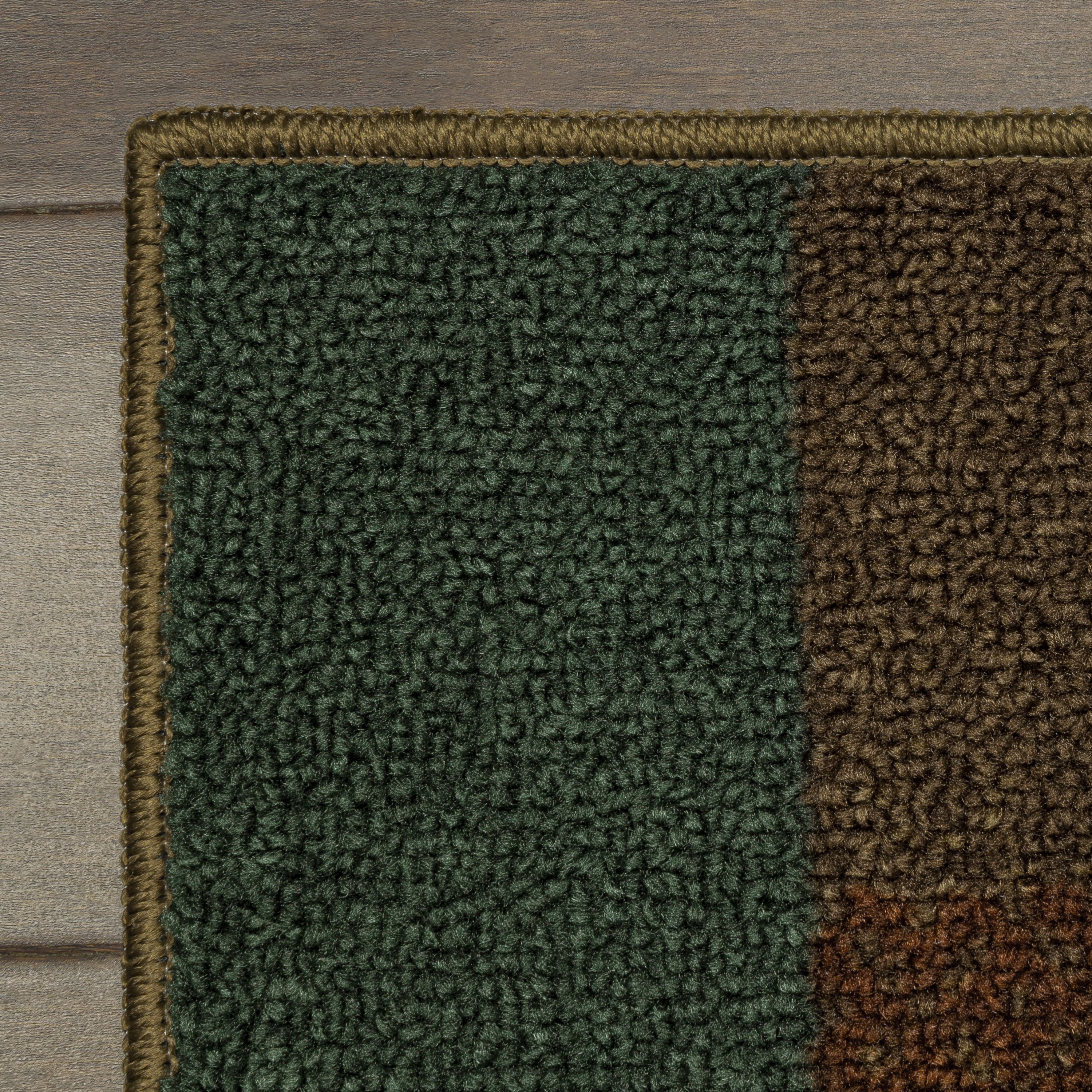 Mainstays Leaf Block Multicolor Indoor Area Rug, 7 ft x 10 ft