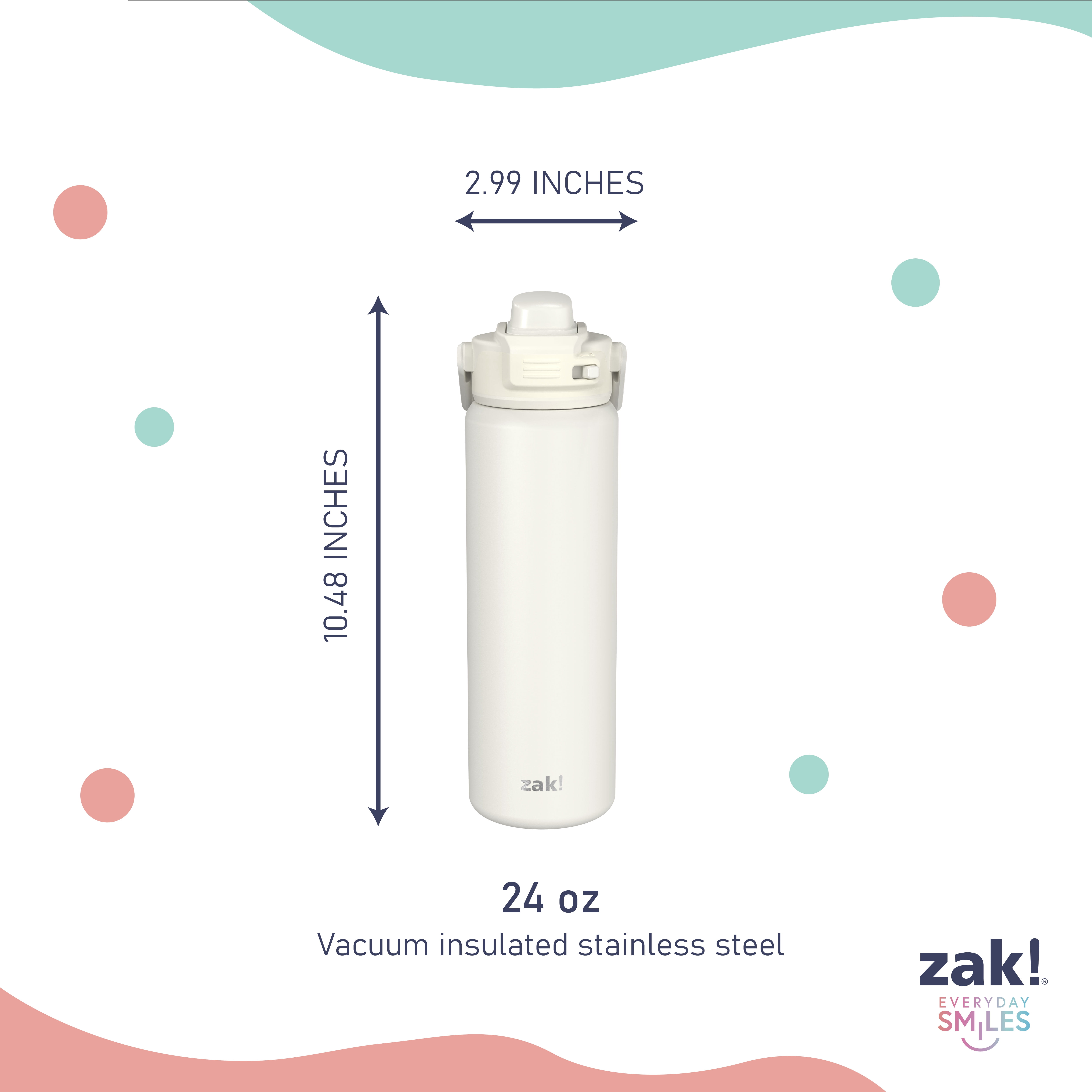 Ivory Powder Coat 24oz Stainless Steel Vacuum Beacon Bottle