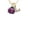 L, variant on Mini Hot Purple Ladybug - A - Gold Tone Crystal Initial Sophia Necklace, 18" 1"