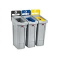 thumbnail image 4 of Rubbermaid Commercial 2007917 Slim Jim Recycling Station, Multiple Material Recycle Bin - Indoor, 4 of 10