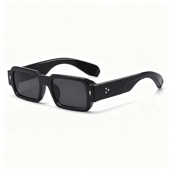 HBMYN Vintage Rectangle Sunglasses Women Men Thick Square Shades | Retro Classic Eyewear, Uv400, for Driving & Daily Wear