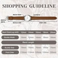 thumbnail image 4 of ANBEER 14mm Flat Thin Elegant Genuine Leather Watch Strap,Quick Release Replacement Watch Band,Brown with Gold Buckle, 4 of 7