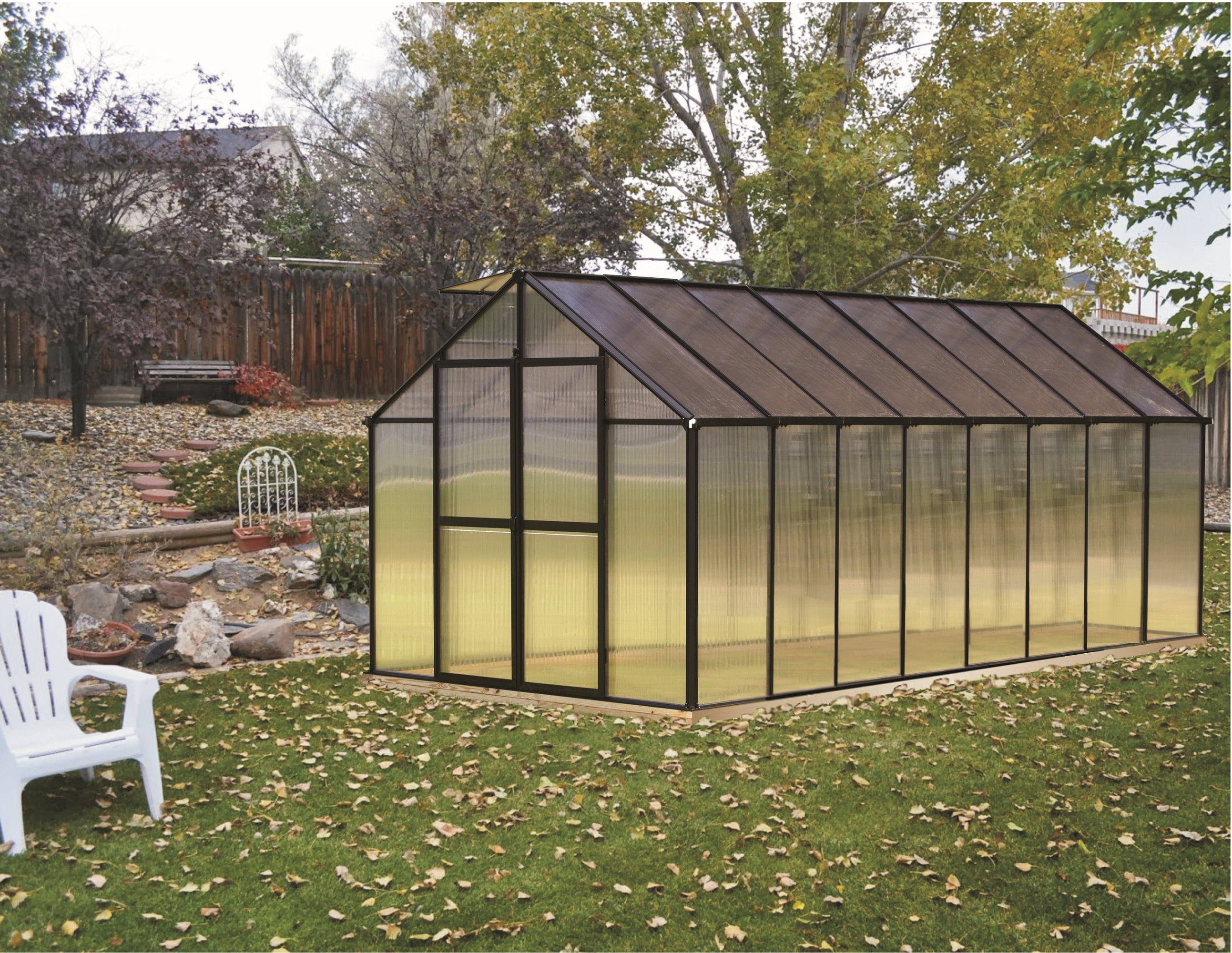 Monticello Premium Edition 8FTx 16FT Black Greenhouse
