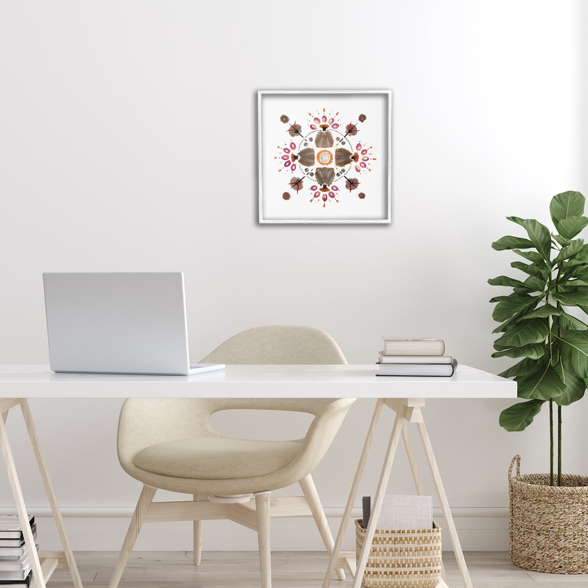Stupell Industries Symmetrical Nautical Collection White Framed Giclee Art, design by Beth Adoette