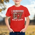 thumbnail image 2 of Rhuody T-Shirt Garçon Col Rond Blouse Manches Courtes Tee Rentrée des Classes Imprimés de Chiffres de Dessins Animés Hauts Coupe Décontractée Combinaison d'Été Rouge 12-13 Ans, 2 of 3