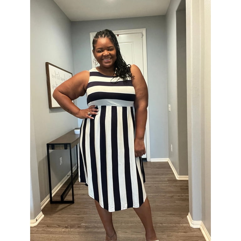 Plus Size Jersey Knit Round Hem Dress - Walmart.com