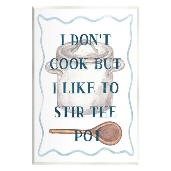 Stupell Industries Funny Stir The Pot Food & Beverage Painting Unframed Art Print Wall Art, 10 x 15