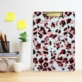 thumbnail image 5 of FMSHPON Pink Leopard Leopard Print Clipboard Hardboard Wood Nursing Clip Board and Pull for Standard A4 Letter 13x9 inches, 5 of 7