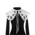 thumbnail image 2 of INSPIRE CHIC Detachable False Collar, Embroidery Mini Cape Neck Ruff Dickey Fake Collar for Blouse White-7, 2 of 5