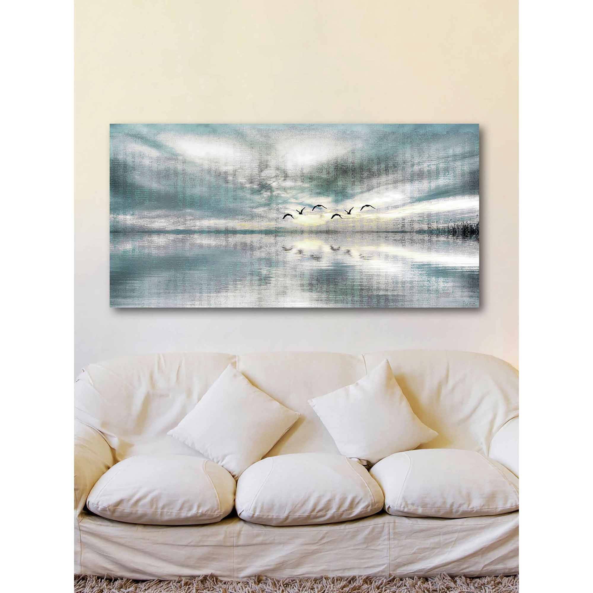 Parvez Taj Birds Skylight Art Print on Premium Canvas