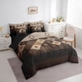 thumbnail image 4 of Homewish Brown Vintage Square Twin Bedding Sets 7-Piece, Boho Aztec Abstract Bedding Comforter Set, Western Old Fashion Reversible Sheet Sets, Breathable Home Decor, 4 of 8