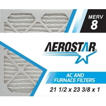 Aerostar 21 1/2 x 23 3/8 x 1 MERV 8 Pleated Air Filter, AC Furnace Air Filter, 6 Pack