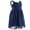 Navy Blue, variant on iiniim Kids Girls Chiffon Sleeveless Pleated Chiffon Dress Princess Birthday Party Formal 4-16