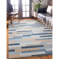 thumbnail image 2 of Linon Indoor Outdoor Machine Washable Bali Area 5'x7' Rug in Ivory and Blue, 2 of 11