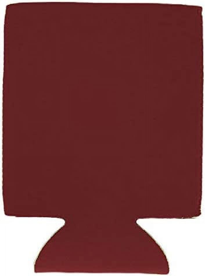 Blank Neoprene Collapsible Can Coolie (6 Pack, Burgundy)