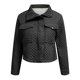 thumbnail image 4 of Pntutb Mujer Solapa Color Sólido Manga Larga Suelta Cremallera Chaqueta Corta Chaqueta Liquidación Pntutb Pntutb-480, 4 of 5