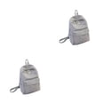 thumbnail image 3 of pitrice Velvet Backpack Solid Color Polyester Lining Easy Matching for Zipper Student Girls University Schoolbag Birthday Gift Grey 2Set, 3 of 6