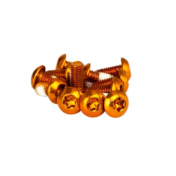 Sonducket Paquete de 12 tornillos universales para freno de bicicleta T25 M5x10mm, tornillos para frenos de disco de acero aleado, accesorios de Ciclismo Naranja Sonducket OD022339-04