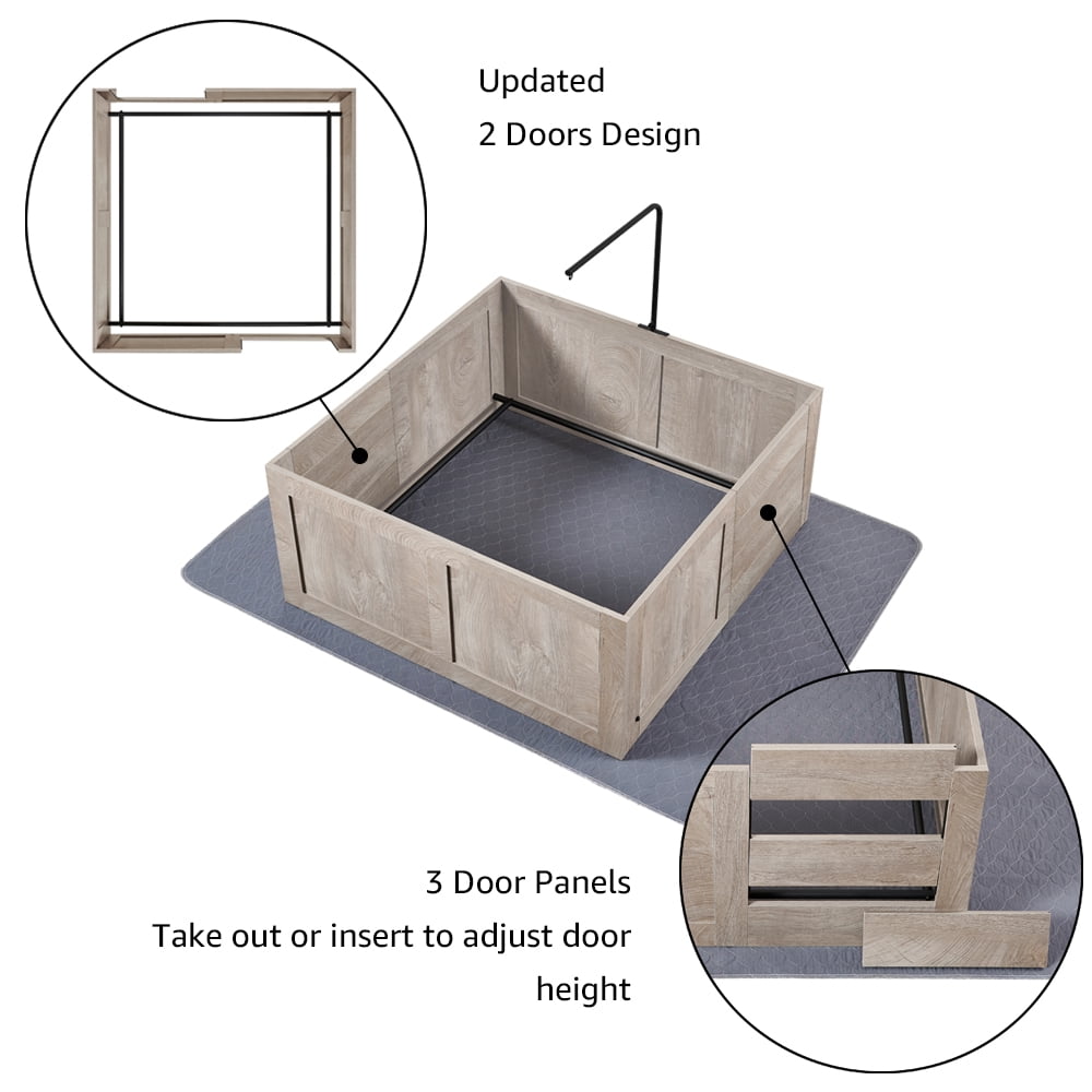 Unipaws Whelping Box for Dogs, Small Medium Breed Whelping Pen, Dog Puppy Pen