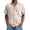 Khaki, variant on Mens Casual Waffle Shirt Short Sleeve Button Down Shirts Loose Fit Green XL