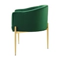 thumbnail image 6 of Tufted Accent Chair, Set of 2, Velvet, Metal Steel, Green, Modern Contemporary Urban Design, Living Lounge Room Hotel Lobby Hospitality, 6 of 9