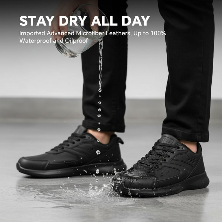 SPIEZ Men's Slip Resistant Work Shoes, Waterproof, Lightweight