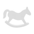 thumbnail image 2 of Siruishop Wooden Rocking Horse Table Decoration Ornament for Desktop Living Room Table, 2 of 8