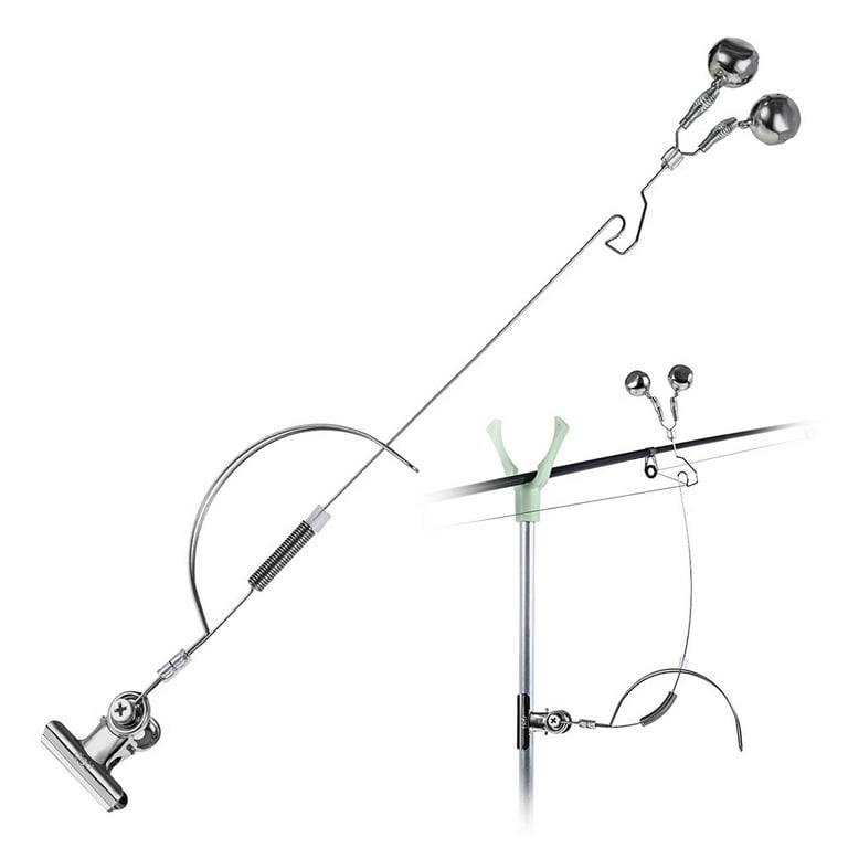 Yannee Fishing Rod Bell Alarm Stainless Steel Fishing Clip
