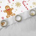 thumbnail image 4 of Feelyou Dreamy Gold Snowflake Blackout Curtains Set of 2 (52x84 Each), Kawaii Gingerbread Man Window Curtains, Merry Christmas Curtains and Drapes, 4 of 6