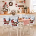 thumbnail image 2 of Christmas Truck Barn Chair Covers Set of 6 Barn Snowman Christmas Tree Dog Cow Chair Back Covers Stretch Removable Washable Slipcovers Protector for Dining Room Kitchen Party Decor, 2 of 5