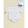 thumbnail image 4 of Bagilaanoe 4th of July Newborn Baby Girl Boys Rompers Letters Print Short Sleeve Bodysuit 3M 6M 12M 18M 24M Infant One Piece Short Jumpsuit for Independence Day, 4 of 9